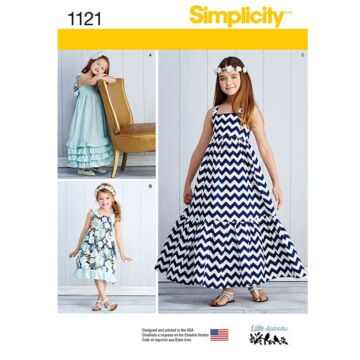 Simplicity Sewing Pattern 1121 (HH) - Girls Dresses Age 3 to 6