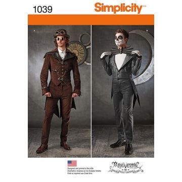 Simplicity Sewing Pattern 1039 (AA) - Mens Cosplay Costumes 38-44 1039.AA 38-44
