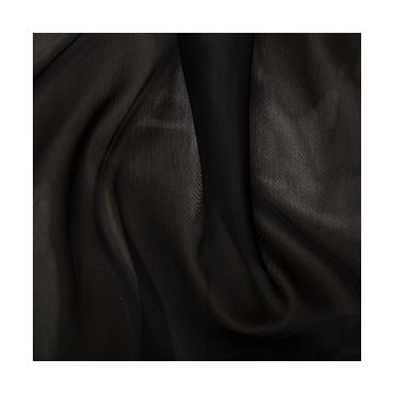 Polyester Curtaining Voile Black 150cm