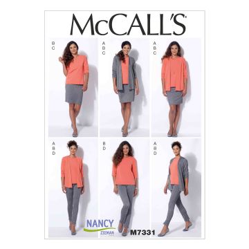 McCall's Sewing Pattern Misses' Casual//M7331//6-14 M7331 6-14