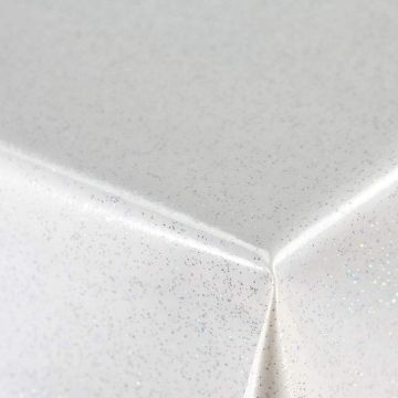 Glitter PVC Fabric White 140cm