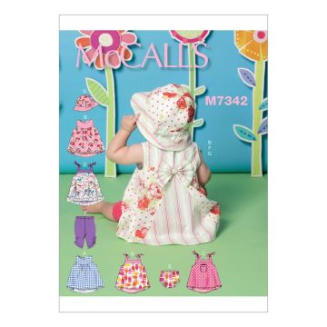 McCall's Sewing Pattern Childrens Dresses and Accessories M7342. YA5 All Sizes