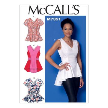 McCall's Sewing Pattern Misses' Tops//M7356. A5//6-14 M7356. A5 6-14