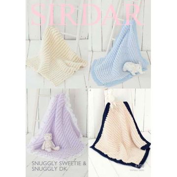 Sirdar Sweetie Blankets Pattern 4700 One Size