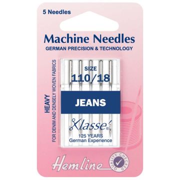 Sewing Machine Needles Jeans  Heavy 110/18