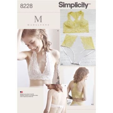 Simplicity Sewing Pattern 8228 (A) - Misses Bras & Panties All Sizes 8228.A All Sizes
