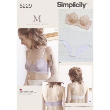 Simplicity Sewing Pattern 8229 (A) - Misses Bras & Panties All Sizes 8229.A All Sizes