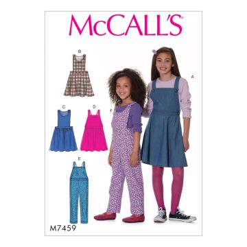 McCall's Sewing Pattern Childrens Jumpers and Overalls//M7459 CCE//Age 3-6 M7459 CCE Age 3-6