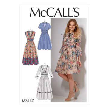 McCall's Sewing Pattern Misses' Dresses//M7537//6-14 M7537 6-14