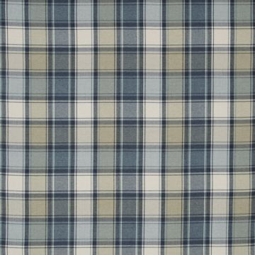 Argyle Curtain and Upholstery Fabric Indigo 143cm