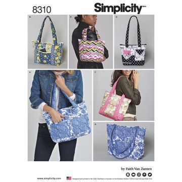 Simplicity Sewing Pattern 8310 (OS) - Quilted Bags One Size 8310.OS One Size