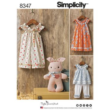 Simplicity Sewing Pattern 8347 (A) - Toddlers Clothes & Bunny Age 6months-4 8347.A Age 6months-4