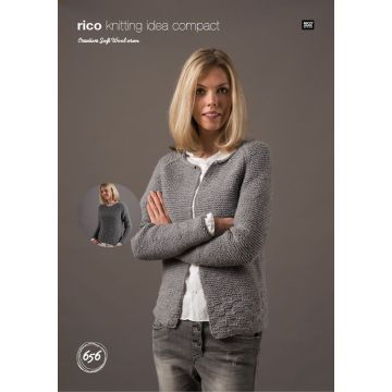 Rico Creative Soft Wool Aran Cardigan and Sweater Pattern KIC 656 