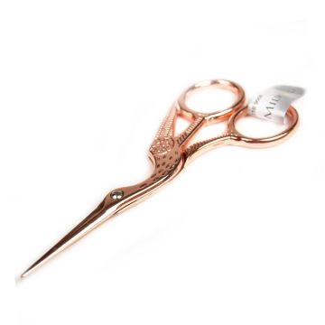 Stork Embroidery Scissors Rose Gold 11.5cm 4.5in