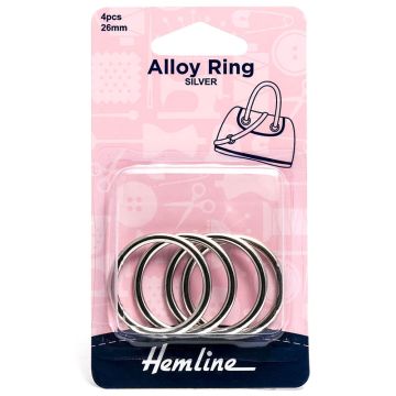 Hemline Alloy Rings Nickel 26mm