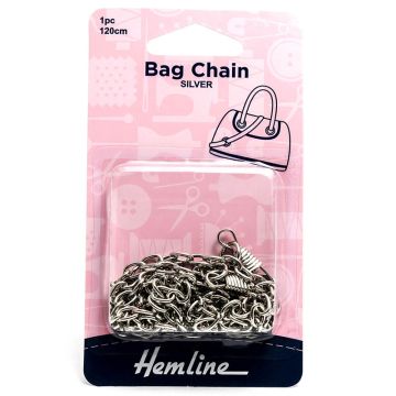 Hemline Bag Chain Nickel 120cm