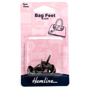 Hemline Bag Feet Black Nickel 15mm