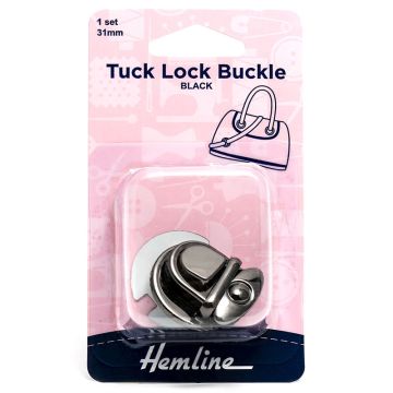 Hemline Tuck Buckle Black Nickel 31mm