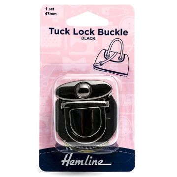 Hemline Tuck Buckle Black Nickel 47mm