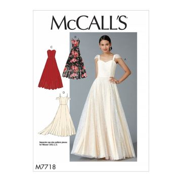 McCalls Sewing Pattern 7718 (A5) - Misses Dresses 6-14 M7718 6-14