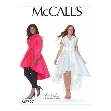 McCalls Sewing Pattern 7727 (B5) - Misses Dress Tunic 8-16 M7727 8-16