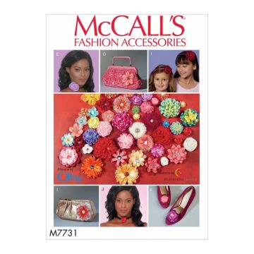 McCalls Sewing Pattern 7731 (OSZ) - Ribbon Flowers All sizes M7731 All sizes