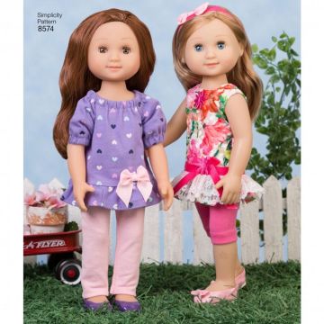 Simplicity Sewing Pattern 8574 (OS) - 14" Doll Clothes One Size 8574OS One Size