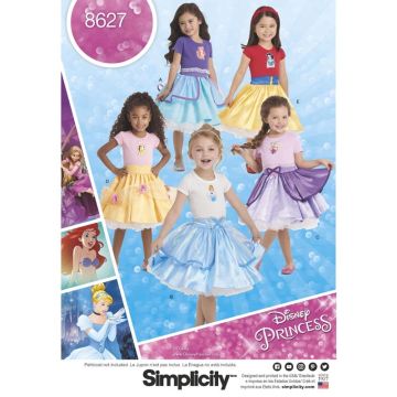 Simplicity Sewing Pattern 8627 (A) - Childs Disney Character Skirts Age 3-8 8627A Age 3-8