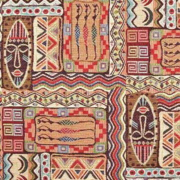 Kenya Tapestry Fabric Multi 140cm