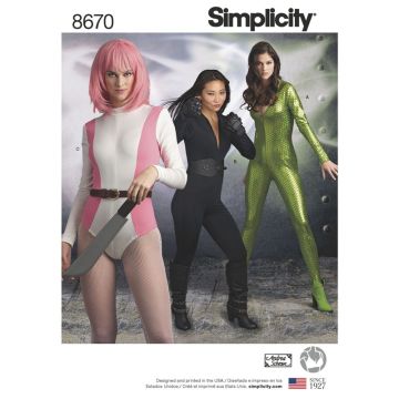 Simplicity Sewing Pattern 8670 (H5) - Women's Knit Costume 6-14 8670H5 6-14