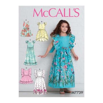 McCalls Sewing Pattern 7739 (CDD) - Childrens Dresses M7739 Age 2-5