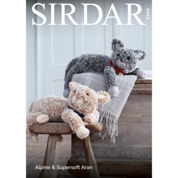 Sirdar Alpine Toy Cats Pattern 2496 34cm