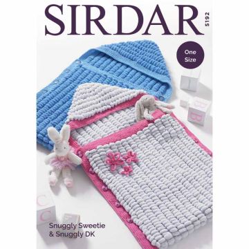 Sirdar Snuggly Sweetie and Snuggly DK Sleeping Bags Pattern 5192 One Size