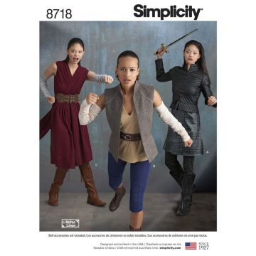 Simplicity Sewing Pattern 8718 (R5) - Womens Costumes 14-22 8718R5 14-22