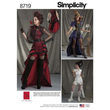 Simplicity Sewing Pattern 8719 (R5) - Womens Costumes 14-22 8719R5 14-22