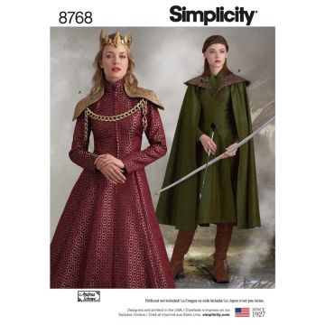 Simplicity Sewing Pattern 8768 (H5) - Womens Fantasy Costumes 6-14 8768H5 6-14
