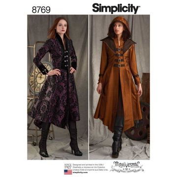 Simplicity Sewing Pattern 8769 (R5) - Womens Costume Coats 14-22 8769R5 14-22
