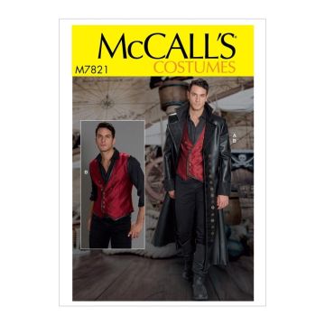 McCalls Sewing Pattern 7821 (MWW) - Mens Costume 38-44 M7821 38-44