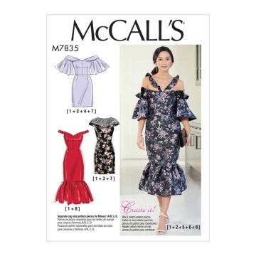 McCalls Sewing Pattern Misses Dresses M7835 6-14