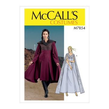 McCalls Sewing Pattern 7854 (A5) - Misses Costume 6-14 M7854 6-14