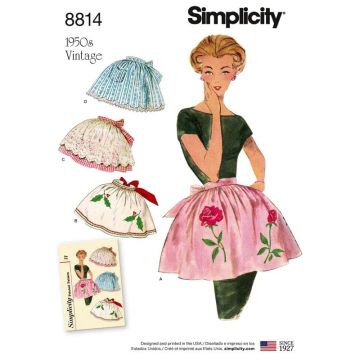 Simplicity Sewing Pattern 8814 (OS) - Misses Vintage Aprons One Size 8814OS One Size
