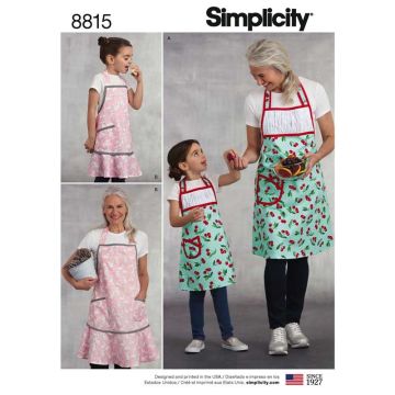 Simplicity Sewing Pattern 8815 (A) - Childs & Misses Apron S-L 8815A S-L