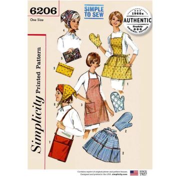 Simplicity Sewing Pattern 6206 (OS) - Vintage Gift & Accessories One Size 6206OS One Size