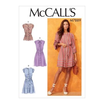 McCalls Sewing Pattern 7889 (A5) - Misses Tops & Dresses 6-14 M7889A5 6-14