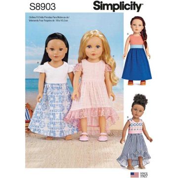Simplicity Sewing Pattern 8903 (OS) - 18" Doll Clothes One Size 8903OS One Size