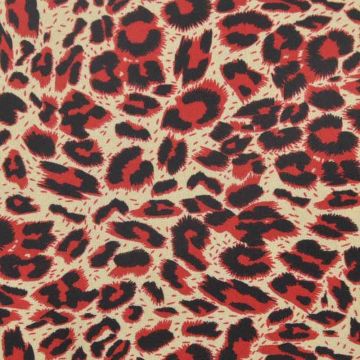 Animal Print Crepe Knit Fabric 4 Red 150cm