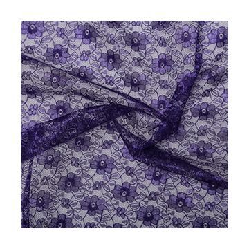 Budget Lace Fabric Purple 112cm