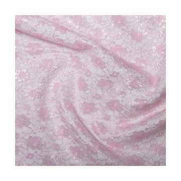 Budget Lace Fabric Pink 112cm