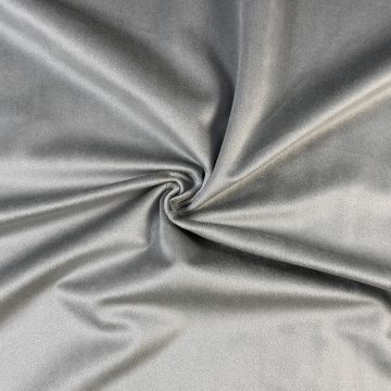 Plain Curtain Velvet Light Silver 150cm