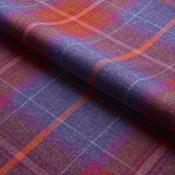 Oban Shetland Wool Curtain and Upholstery Fabric Purple Multi 137cm